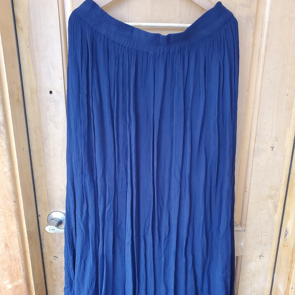 World Market flowing long black skirt